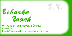 biborka novak business card