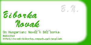 biborka novak business card